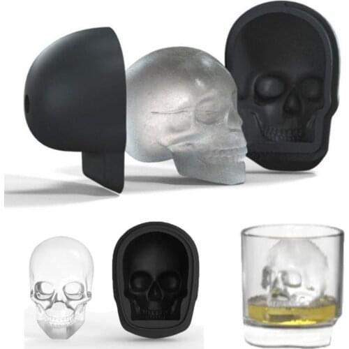 Creative Skull Shape IceCube Mold DIY Silicone IceCube Maker Home Bar Party Whiskey Cocktail Wine Ice Cream Mould Kitchen Tool