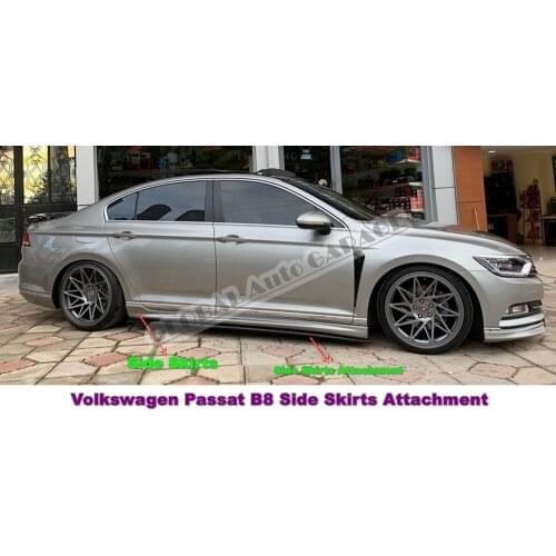 For Vw Volkswagen Passat B8 Side Skirts Attachment 2015-2021 Sill Trim Car Styling Auto Accessory Universal Spoiler Mud Flaps