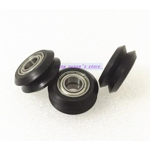 2pcs/Lot BW25 8mm W V Groove Bearing Open Builds For 3D Printer Nylon Wheel Ball Bearing With Pulley Track Roller Brand New