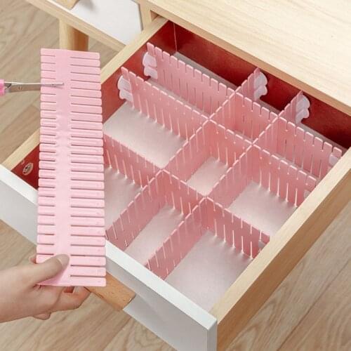 DIY Adjustable Plastic Storage Partition Board Drawer Divider Combination Partition Board Space-saving Division Organizer