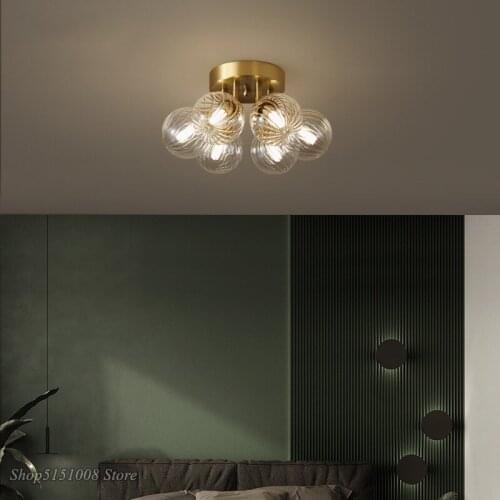 Modern Creative Ceiling Lamp Live Room Lam Bedroom Luxury Magic Bean Glass Ball Lampshade Restaurant Home Decor Light Fixtures