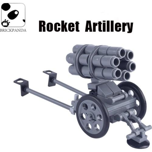 MOC WW2 German Rocket Artillery Building Blocks Cannon Military Weapon Parts Soldier Figures Accessories Bricks Children Toys