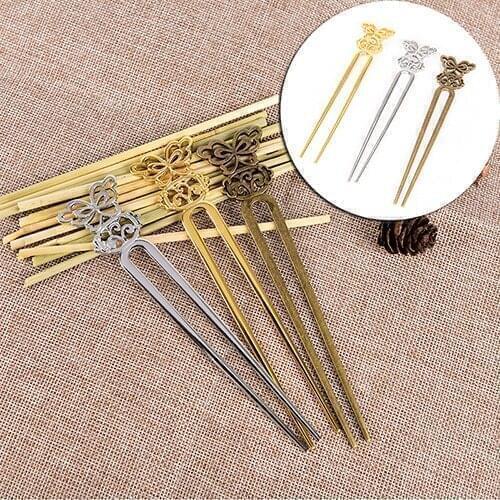 Wedding Hairpins Metal Bride Hair Sticks Romantic Headdress Hair Fork Accessories 3 Colors Bride To Be Ornaments