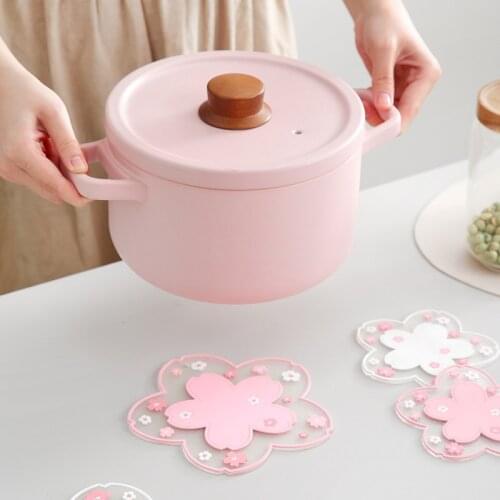 Cherry Blossom Heat Insulation Japan Style Table Mat Family Office Anti-skid Tea Cup Milk Mug Coffee Cup Coaster Non-slip Pad