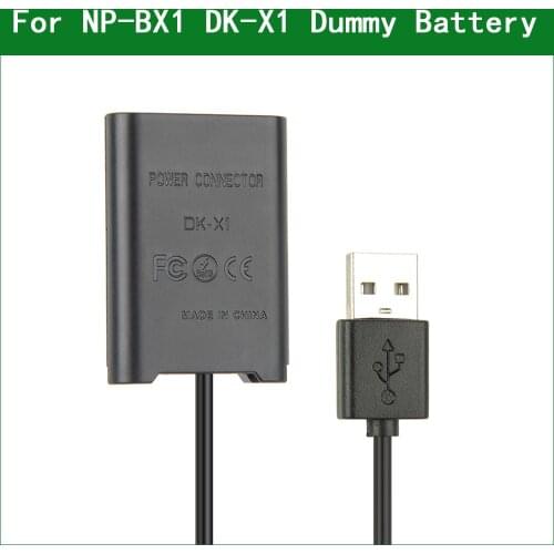NP-BX1 Dummy Battery DK-X1 Power Connector DC Power Bank USB Cable for Sony DSC-RX100 DSC-RX1 DSC-RX1R DSC-RX1RM2 DSC-RX100M2