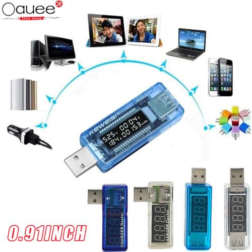USB Current Voltage Capacity Tester Volt Current Voltage Detect Charger Capacity Tester Meter Mobile Power Detector Battery Hot