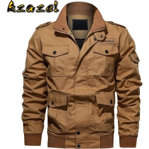 Military Mans Jackets 6XL European and American Style Brand Coat and Jackets Casual Mens Streetwear Multi-pocket Overcoats A644