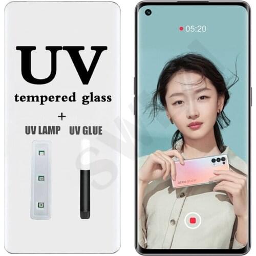 HD for OPPO Reno 5 pro plus 5G 4 3 Find X3 X2 X pro UV tempered glass phone screen protector UV Glass protective film smartphone