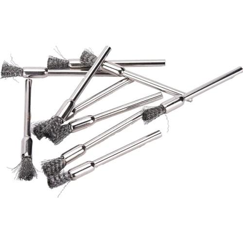 10Pcs Blades Steel Wire Wheel Brush Dremel Rotary Tool For Mini Drill Dremel Tools Polishing Dremel Accessories 3x5mm