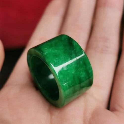 100% REAL GREEN JADE RINGS HOLLOW CARVED BRAND RING JADE STONES FOR MEN JADE JEWELLERY EMERALD RINGS JADEITE RING CERTIFICATE