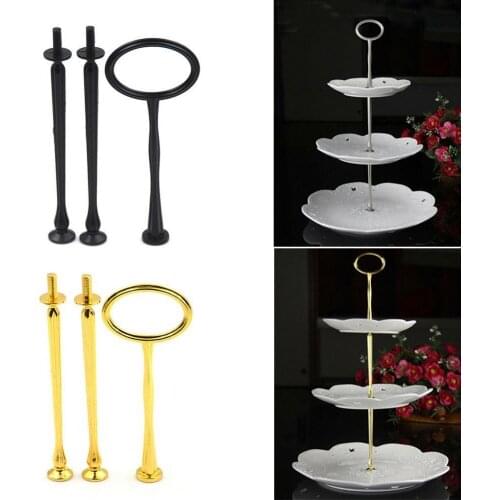 2/3 Tiers Cake Rod Plate Stand Handle Fitting Hardware Wedding Party Supplies Bakeware Decor Tools Kitchen Accessories