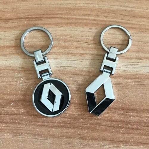 3D metal 2 sides High quality Car emblem key ring for Renault Megane 2 3 Duster Logan Captur Clio Keychain Car Accessories