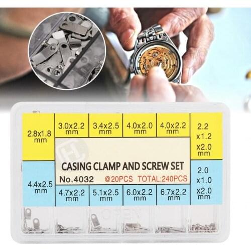 Assorted 10 Sizes Watch Parts Steel Watch Movements Fixing Adapter Securing Screws High Quality Watch tools For Watchmakers