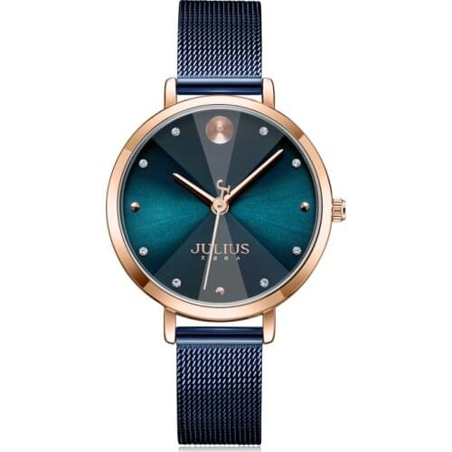 Julius Watch JA-1222 Womens Simple Dial Design Business Watch Japan Quartz Movement 2020 New Watch Relogio Feminino