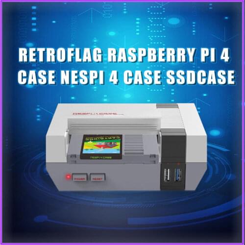RETROFLAG NESPi 4 NESPi4 CASE for Raspberry Pi 4 Model B Support Safe Shutdown Function with SSD Case Cooling Fan NESPi4 Case