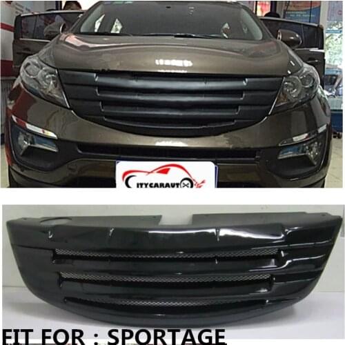 CITYCARAUTO TOP QUALITY SHINY MATTE BLACK FRONT RACING GRILL GRILLE CAR STYLING FRONT COVER GRILLS FIT FOR SPORTAGE 2011-15