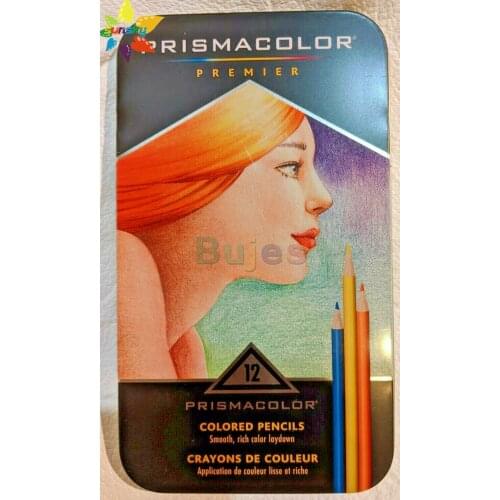 Prismacolor Premier Colored Pencils 12 Assorted Colors Tin Box Big Soft Core PC935 PC938 PC945 PC946 PC932 PC933 pc903 PC909