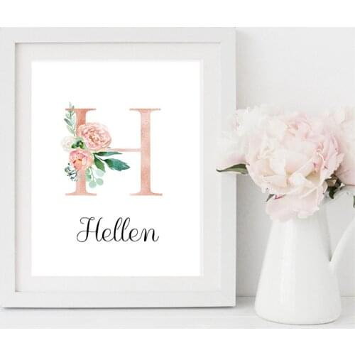 Baby Custom Diamond Painting Name Letter 5D Diamond Embroidery Wall Art Picture Kids Girl Bedroom Decoration Personalized Gift