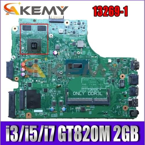 For DELL 3442 3542 3443 3543 5748 5749 Laptop motherboard 13269-1 FX3MC W/ Celeron i3/i5/i7 CPU GT820M 2GB GPU 100% Fully Tested