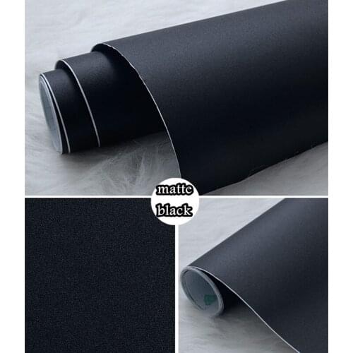 Home Black Wood Grain Furniture Wardrobe Decorative Paster PVC Waterproof Self-adhesive Wallpaper Door Stairways Cabinet Sticker