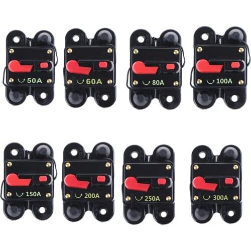 12V 24V DC Home Solar System Waterproof Circuit Breaker Reset Fuse Inverter 50A 60A 80A 100A 150A 200A 250A 300A