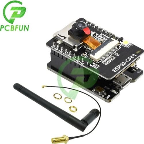 ESP32-CAM-MB MICRO USB ESP32 Serial to WiFi ESP32 CAM Bluetooth Development Board CH340G with OV2640 Camera + 2.4G Antenna IPX