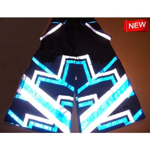 Geometric Melbourne Shuffle Pants Fluoreszierend DJ PHAT Raver ore Techno Hardstyle Tanz Hose Reflective Trousers NEW