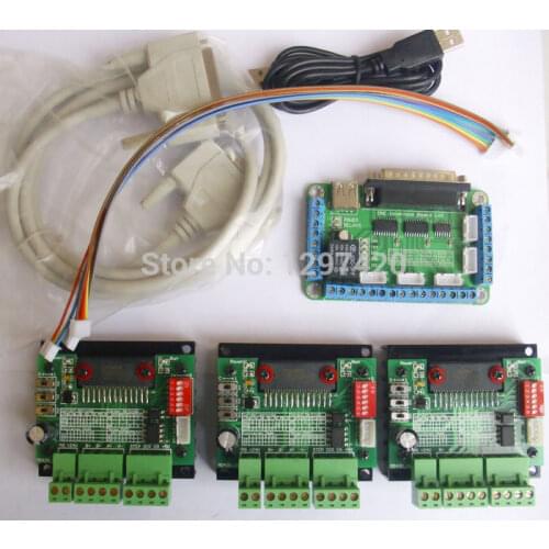 CNC mach3 3 Axis TB6560 Stepper Motor Driver Controller Board Kit,for nema23 two-phase,3A stepper motor