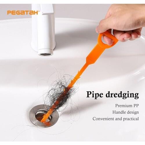 Sink Pipe Cleaning Hook Pipeline Hair Cleaning Kitchen Bathroom Removal Shower Toilet Sewer Clog Plastic Hook Dredging Tool