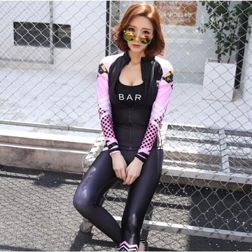 2017 Sun Protection Lycra Swimwear Rash Guard T-Shirt Women Quick Drying Long Sleeve Swimming Tees Woman Zipper Surf Diving Tops