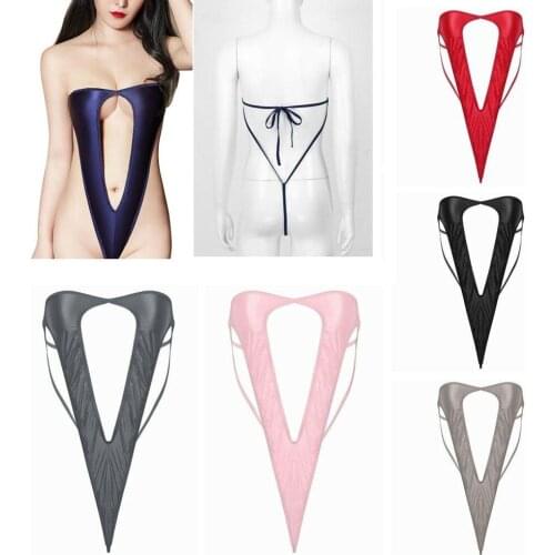 Women Hot One-piece High Cut Teddy Leotard Strapless Bodysuit Thone Back Bikini Erotic Lingerie Nightwear