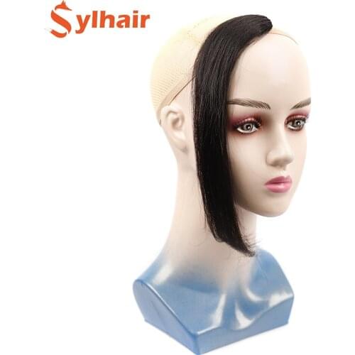 Sylhair 25-35cm Natural Synthetic Hair Clip In Bangs Front Neat/Side Bangs Fringe Hair Women Clip In Hair Extensions