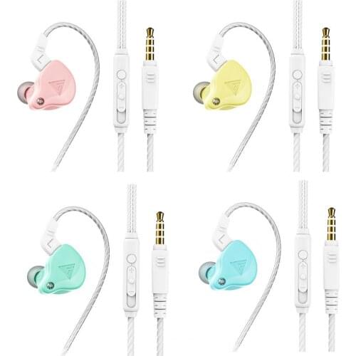 QKZ AK6-X 1.2m Wired Earphone In-ear HiFi Heavy Bass Line Control Headphone with Mic for Music High Quality Sound Headphone