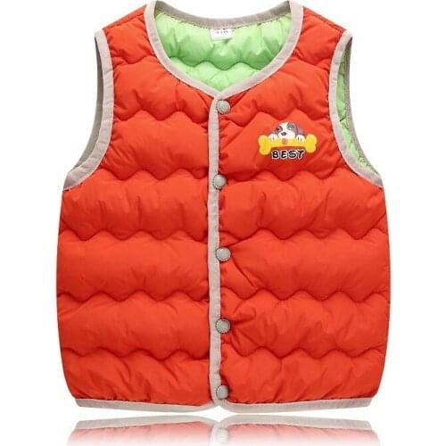 New 2018 Children Autumn Winter Boys Baby Kids Vest Thick Cartoon Warm Waistcoat Clothing Outerwear Warm