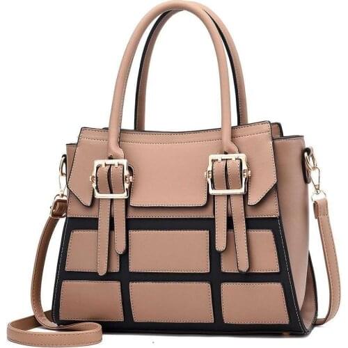 2021 new bag womens stitching fashion womens bag plaid belt buckle casual slung shoulder handbag hand bags women 2020