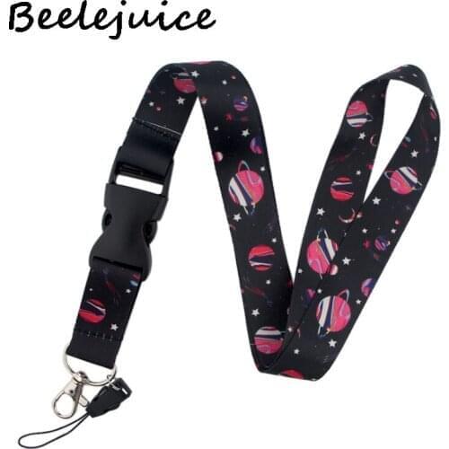 Pink Planet Lanyard for Keys Phone Cool Neck Strap Lanyard for Camera Whistle ID Badge Cute webbings ribbons Gifts