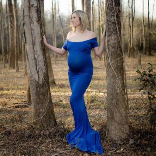 Shoulderless Maternity Dresses For Photo Shoot Clothes Maternity Photography Props Pregnancy Dress Photography Maxi Vestidos