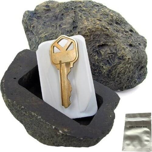 Fake Rock Look Feels Like Real Stone Diversion key safe Hidden Safe for Outdoor Garden with a food grade proof bag
