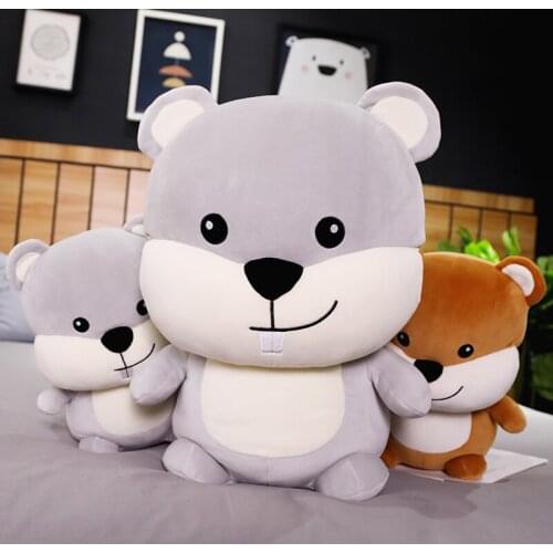 Anti-Wrinkle Pillow For Child Animal Plush Toys Simulation Cute Squirrel Stuffed Kid Decorations For Car Sofa Bed Gift 30CM 50CM