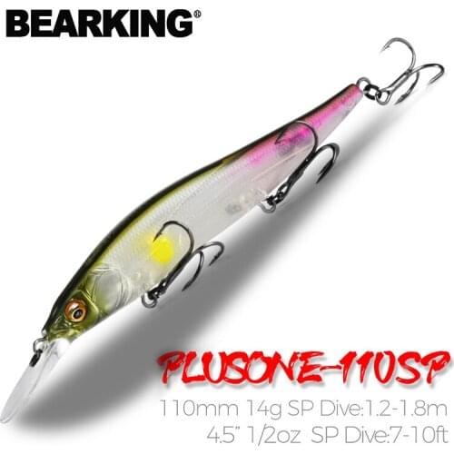 Bearking professional Wobbler 110mm 14g Dive 1.8m SP Fishing Lures Artificial Bait Predator Tackle jerkbaits for pike and bass