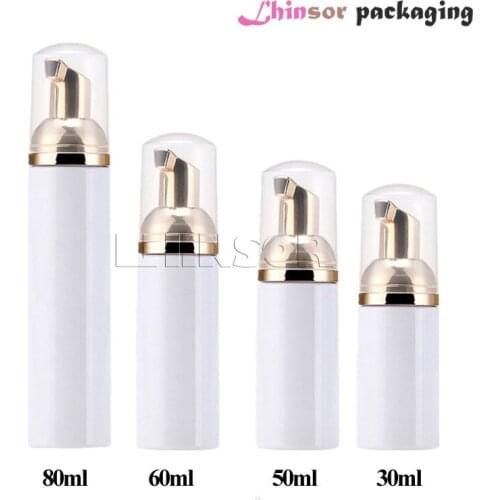 10pcs/lot 30/50/60/80ml Empty Plastic Foaming Bottle Soap Mousses Liquid Shampoo Lotion Bottling Foam Bottles with Foamer Pump