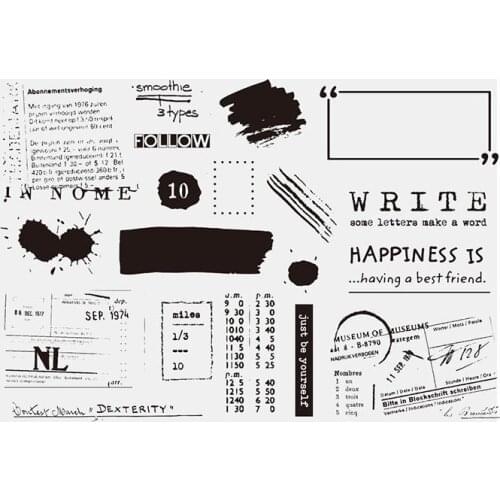 Make a word Rubber stamp for Scrapbooking Transparent Silicone Rubber DIY Photo Album Decor