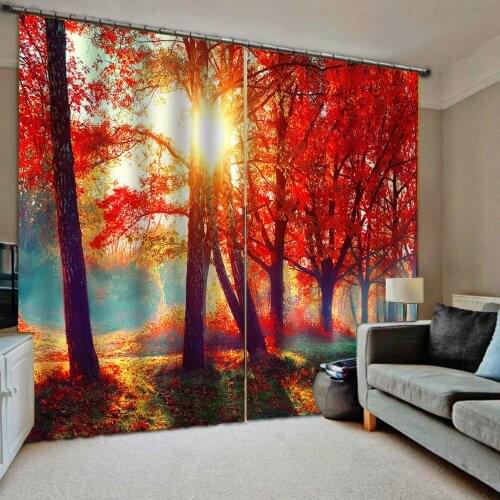 Modern printing custom 3d curtains new bedroom study thickened windshield blackout curtains