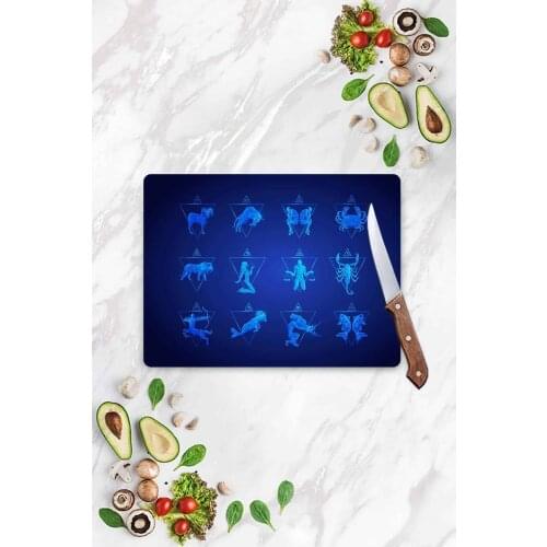 Glass Cutting Board Zodiac Symbols Looking Heat Resistant Antibacterial Glass Cutting Plate Design Mutfaimli Home k Love 30x40 cm