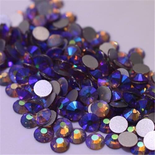 Swarovsky Super Glitter SS20 1440pcs Crystal AB Flat Back Nail Rhinestone 3D Non HotFix Nail Art Decoration Glass Manicure