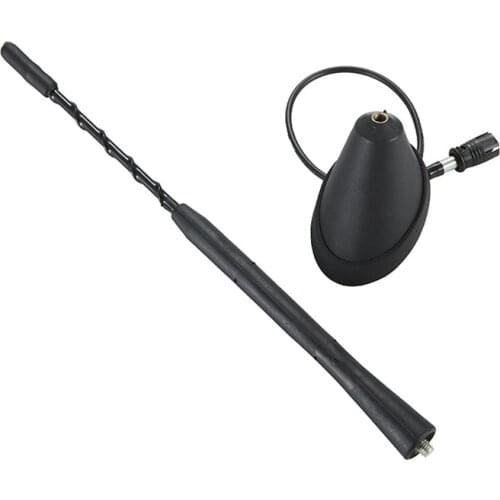 For VW Jetta Bora Golf Polo MK4 Passat BMW Audi 1 Set 9inch Universal Car Anti Noise Whip Roof Mast AM/FM Aerial Antenna + Base