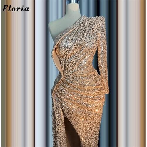 Mermaid Sequins Evening Dresses Dubai Design Red Carpet Runaway Dresses Evening Wear Sexy Prom Dresses 2021 African Party Robes