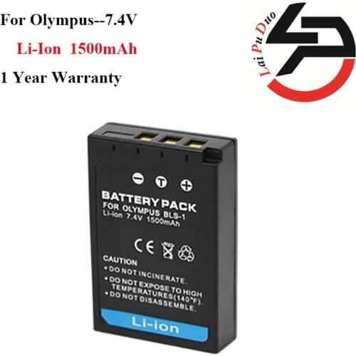 High Quality 1500mAh New Replacement Battery For Olympus PS-BLS1 BLS-1 BLS1 E-400 E-410 E-420 E-450 E-600 E-620 E-P2 E-P3