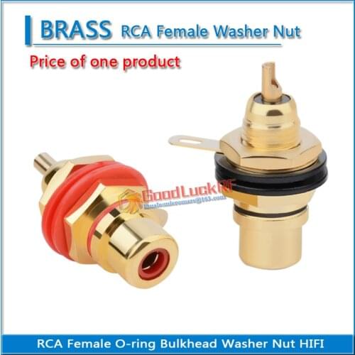 High-quality RCA Female O-ring Bulkhead Panel Mount Washer Nut HiFi audio power amplifier chassis AV