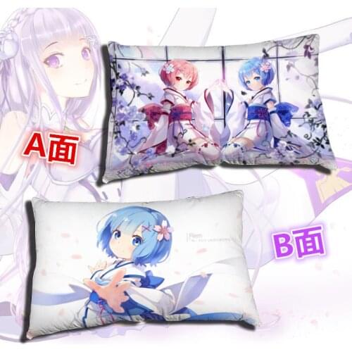 Japan Hot Anime Rem Ram Anime Re:Zero kara Hajimeru Isekai Seikatsu pillow case pillow shams 40x60cm